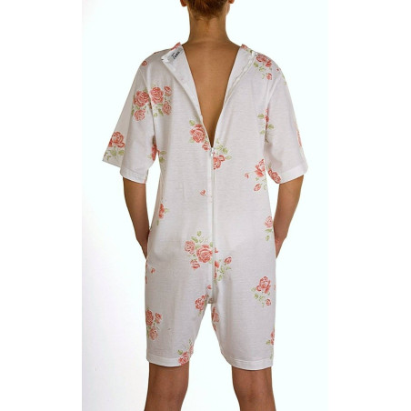 Pijamas con mangas y piernas cortas con cremallera trasera 1011