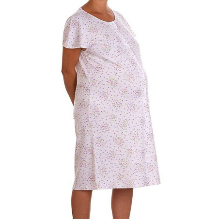 Camicia notte manica corta preparto - premaman art.3491