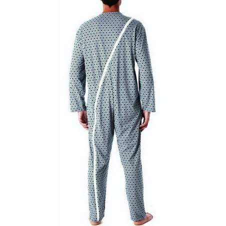 Pigiama intero cotone invernale zip posteriore art.1043