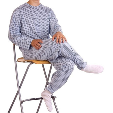 Pigiama anziani disabili cerniera posteriore calze finali 1004-P