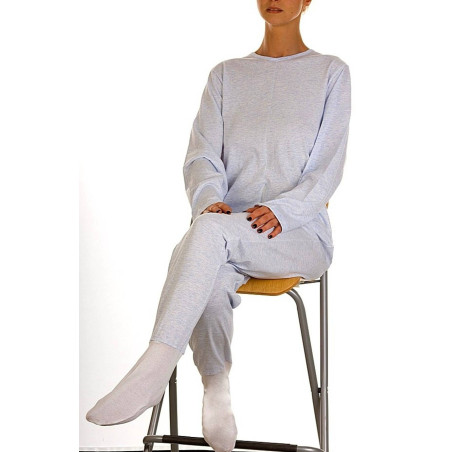 Pigiama anziani disabili cerniera posteriore calze finali 1002-P