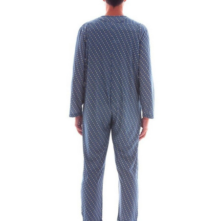 Pigiama tuta cotone invernale aperto con velcro art.1039