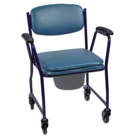 Sedia comoda in acciaio con ruote piroettanti art.ParaSE5