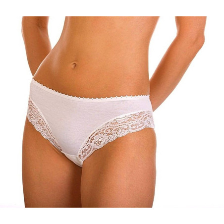 Slip mutandina igienica inserti in pizzo cotone 100% art.825