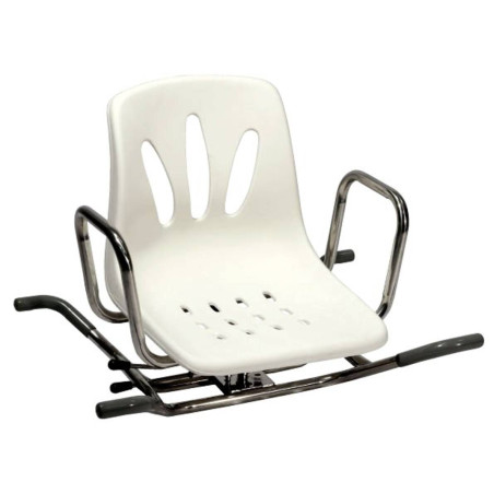 Sedile girevole in acciaio inox per vasca da bagno art.ParaBA28