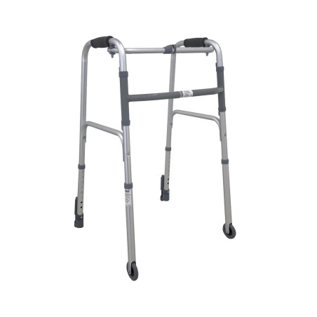 Deambulatore con 2 ruote fisse e 2 puntali art.Para6200B3