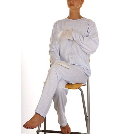 Pigiama caldo cotone con guanti art.1001-M