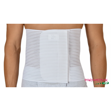 Fascia elastica post-operatoria bianca regolabile per supporto addominale - ParamedicalShop